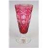Image 2 : Pair of Continental Ruby Cut Glass Vases