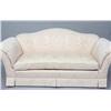 Image 1 : Baker Upholstered Camel Back Sofa