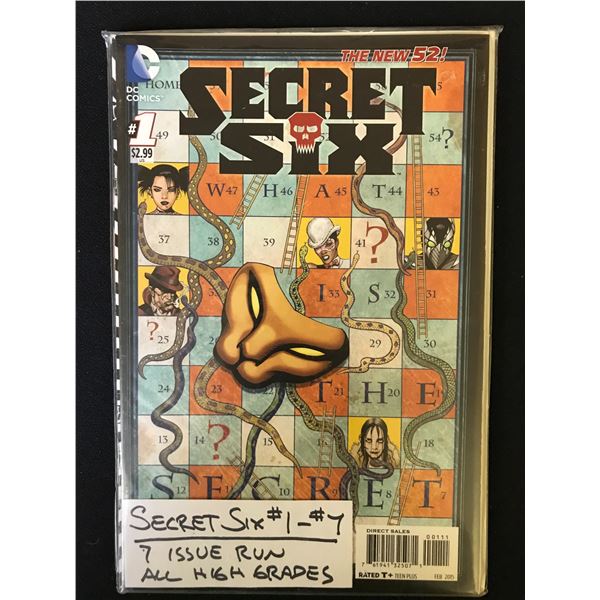 SECRET SIX NO.1-7 (DC COMICS) 8 Issue Run!