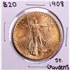 Image 1 : 1908 $20 St. Gaudens Double Eagle Gold Coin