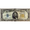 Image 1 : 1934A $5 North Africa WWII Emergency Issue Silver Certificate Note