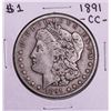 Image 1 : 1891-CC $1 Morgan Silver Dollar Coin