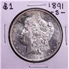 Image 1 : 1891-S $1 Morgan Silver Dollar Coin