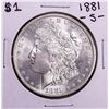 Image 1 : 1881-S $1 Morgan Silver Dollar Coin