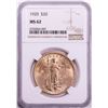 Image 1 : 1920 $20 St. Gaudens Double Eagle Gold Coin NGC MS62