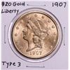 Image 1 : 1907 $20 Liberty Head Double Eagle Gold Coin
