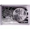 Image 1 : 1993 $1 American Silver Eagle Coin & 2oz Silver Bar Set
