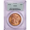 Image 1 : 1875 $20 Liberty Head Double Eagle Gold Coin PCGS MS60 Old Green Holder