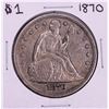 Image 1 : 1870 $1 Seated Liberty Silver Dollar Coin
