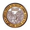 Image 1 : .999 Silver Golden Nugget Las Vegas, Nevada $10 Limited Edition Casino Gaming Token