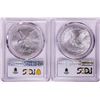 Image 2 : Lot of 2021-(S) & (W) Type 2 $1 American Silver Eagle Coins PCGS MS69 First Strike