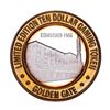 Image 1 : .999 Silver Golden Gate Las Vegas, NV $10 Casino Limited Edition Gaming Token