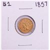 Image 1 : 1857 $1 Indian Princess Head Gold Dollar Coin