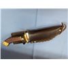 Image 1 : CUSTOM MADE HUNTING KNIFE IN LEATHER CASE