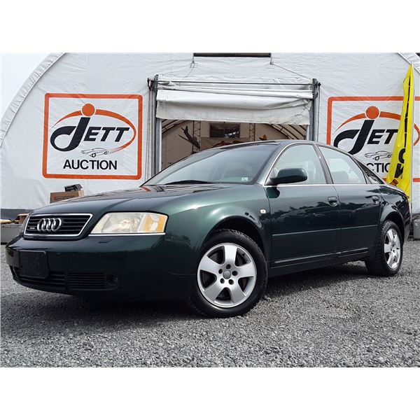 0Y --  2000 AUDI A6 2.7TURBO QUATTRO, GREEN, 183,416 KMS    NO RESERVE 