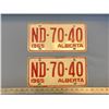 Image 1 : 2 1965 ALBERTA LICENSE PLATE