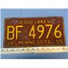 Image 1 : 1955 MINNESOTA LICENSE PLATE