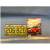 Image 1 : 1960 BC LICENSE PLATE WITH BARRETT-JACKSON MAGAZINE