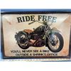 Image 2 : METAL "RIDE FREE" SIGN