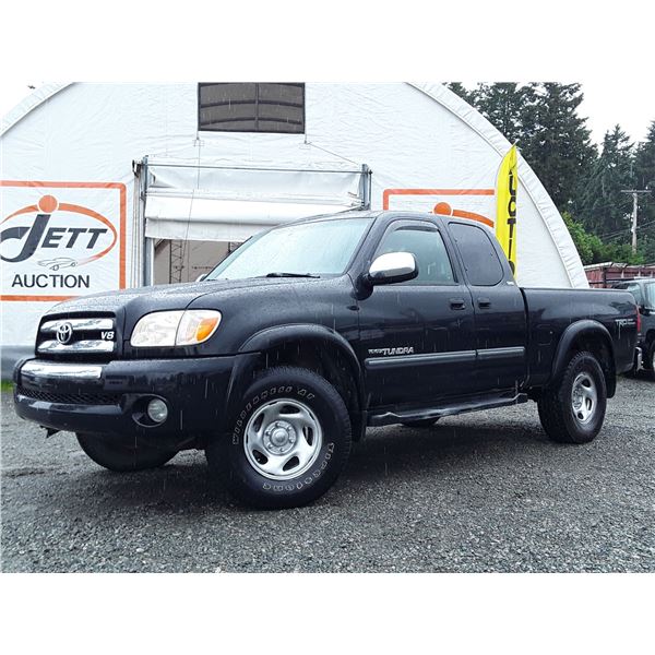 G6 --  2005 TOYOTA TUNDRA ACCESS CAB SR5 4X4, Black, 305777 KM's