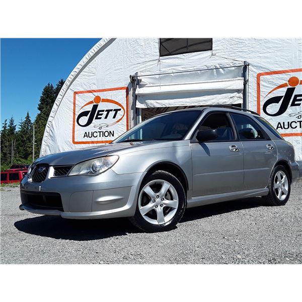 B4 --  2006 SUBARU IMPREZA 2.5I SPORTS WAGON, Grey, 152935 KM's