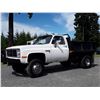 Image 1 : A5 --  1986 GMC 3500 REG CAB DUMP TRUCK 4X4, WHITE, 131,424 KMS