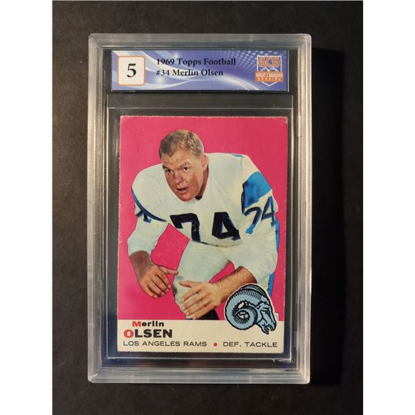 1969 Topps #34 Merlin Olsen (GCG 5)