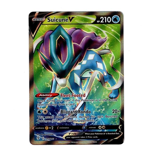 Pokemon: Suicune V Full Art (Evolving Skies)