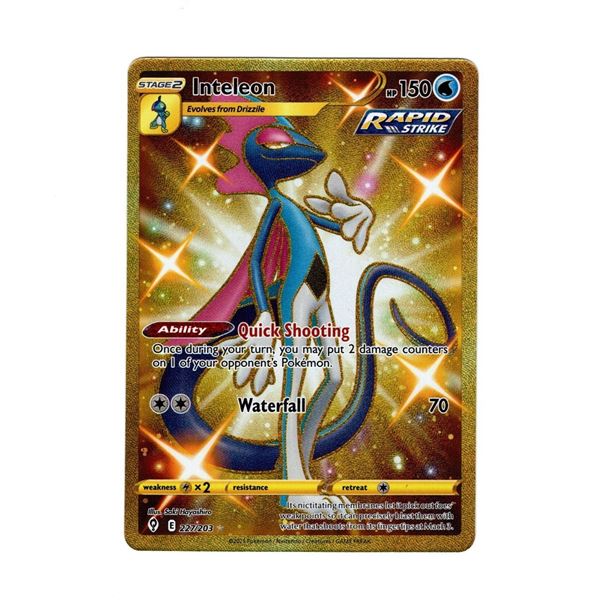 Pokemon: Inteleon Secret Rare Gold (Evolving Skies)