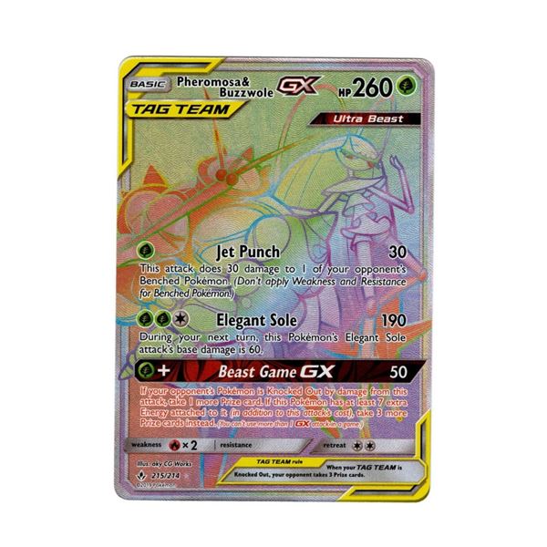 Pokemon: Pheromosa & Buzzwole GX Secret Rare (Unbroken Bonds)