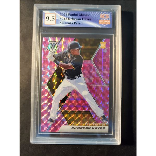 2021 Panini Ke'Bryan Hayes Pink Prizm Mosaic Rookie GCG 9.5