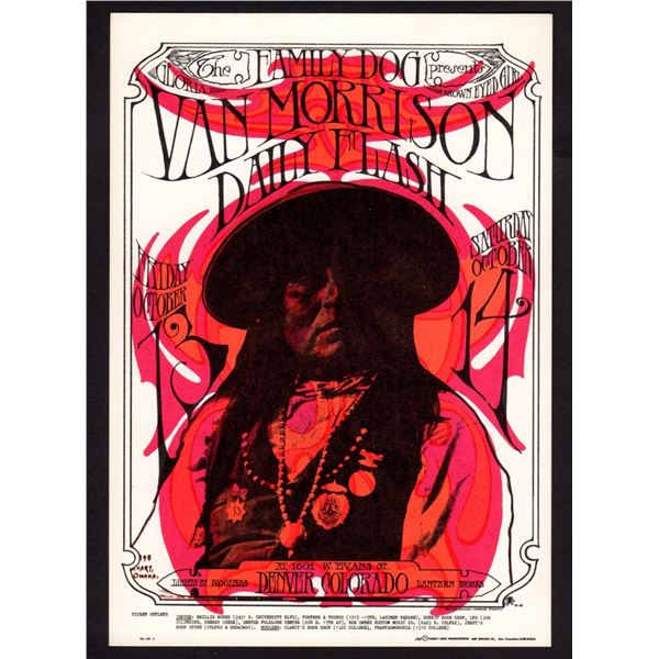 Van Morrison - original postcard - 1967