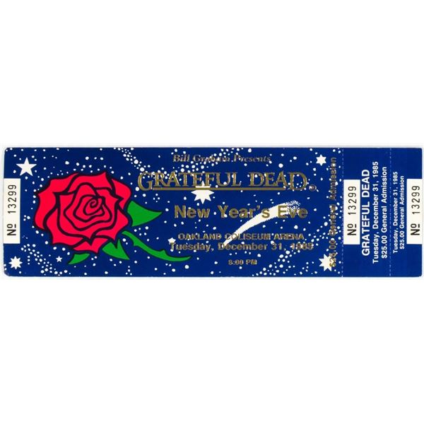 Grateful Dead - Unused NYE Ticket - 1985