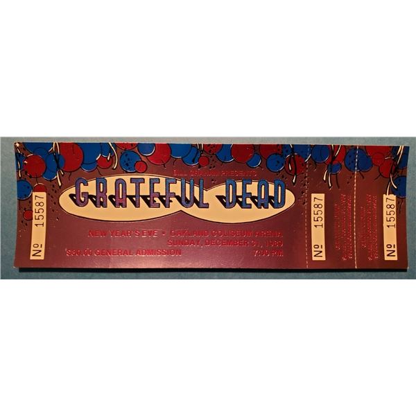 Grateful Dead - Unused NYE Ticket - 1989