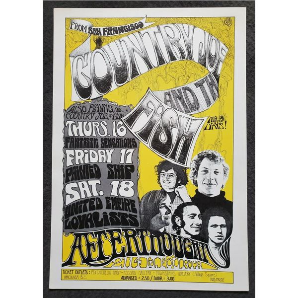 Country Joe & The Fish - Original Poster - Vancouver 1967