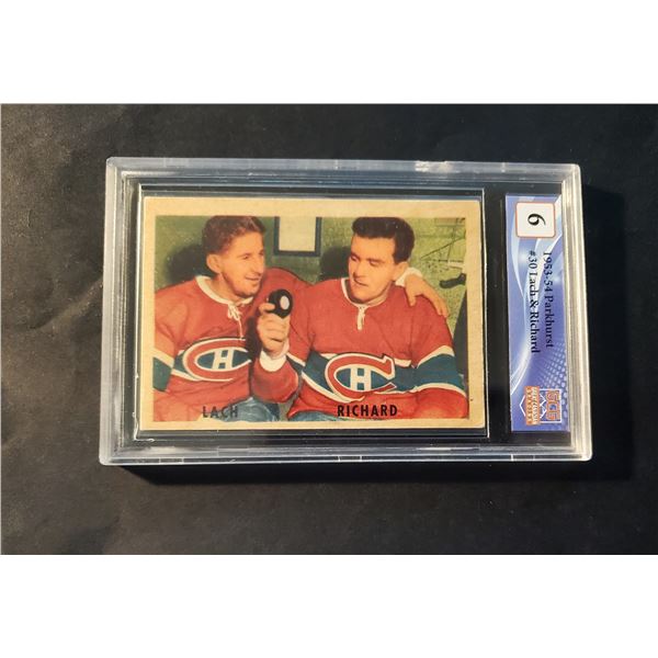 1953-54 Parkhurst #30 Maurice Richard/Elmer Lach