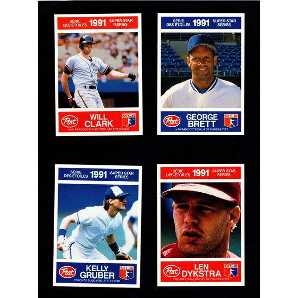 1991 Post Canada - 4-card lot (Brett)