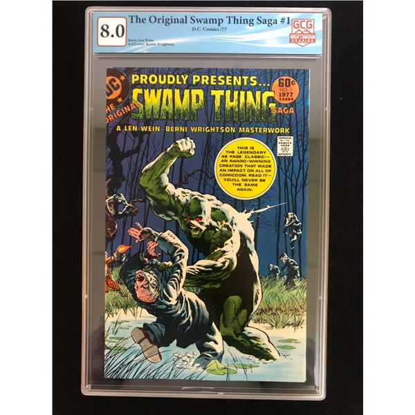 THE ORIGINAL SWAMP THING SAGA NO.1 GCG 8.0 (DC COMICS, 1977)