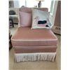 Image 1 : Matching Vintage Soft Pink Cushioned Chairs With Accent Pillows