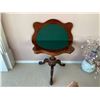Image 1 : Antique Victorian Wood/Felt Folding Card & Console Table