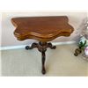 Image 2 : Antique Victorian Wood/Felt Folding Card & Console Table