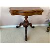 Image 3 : Antique Victorian Wood/Felt Folding Card & Console Table