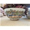 Image 5 : Two Large Decorative Chinese Themed Bowls (Artificial Flowers Included)