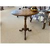 Image 2 : Antique Wood Side/Chess Table & Chess Pieces