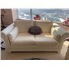 Image 1 : Vintage Cream Coloured Love Seat & Accent Pillows