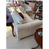Image 4 : Vintage Cream Coloured Love Seat & Accent Pillows