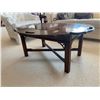 Image 4 : Antique Wooden Coffee Table with Fold Up Sides & Handles