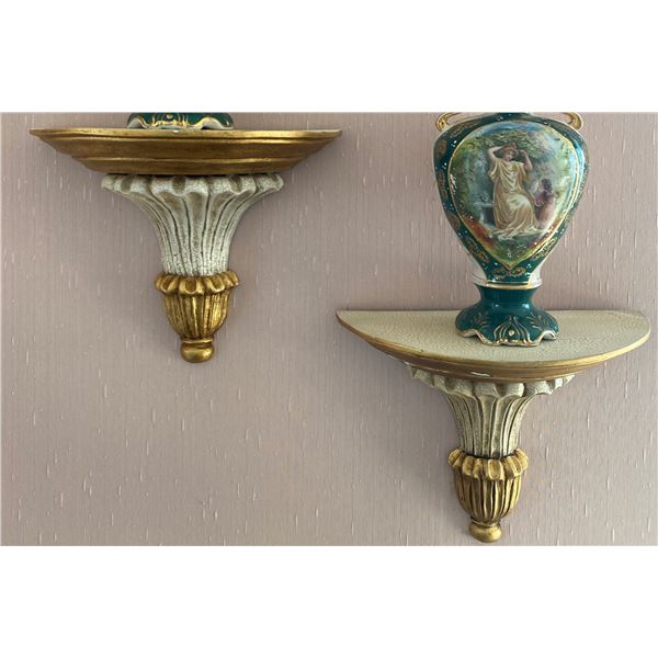 Two Wall Sconces (Decorative Vases in Lot 142)
