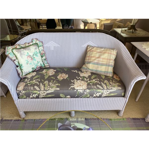 Antique Lilac Wicker Cushioned Lovedseat