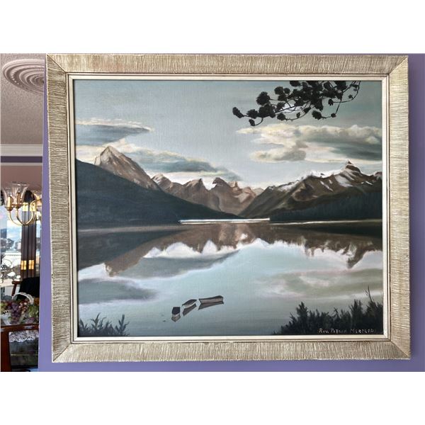 Oil on Cavas - Mountain Lake Scene